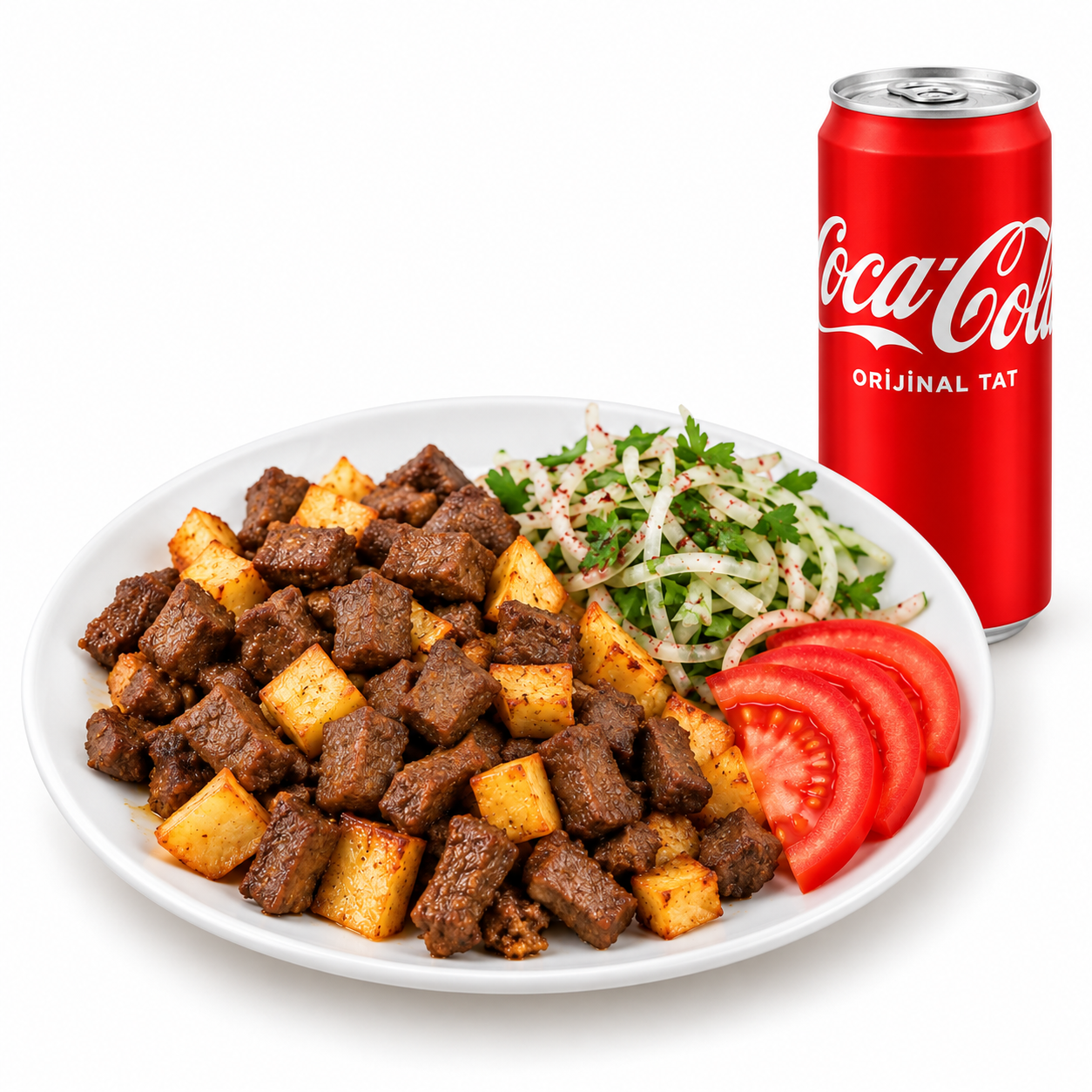 Menü 6: Porsiyon Arnavut Ciğeri (220 gr, Dana) + 1 adet Coca-Cola 330 ml
