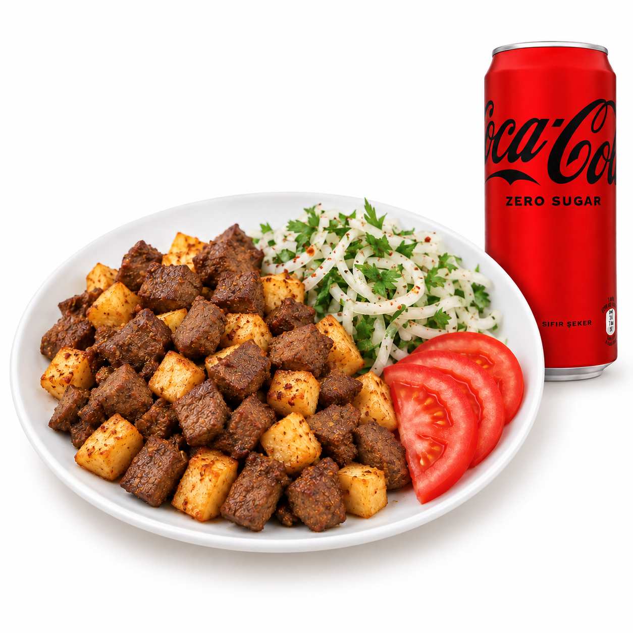 Menü 7: Porsiyon Arnavut Ciğeri (220 gr, Dana) + 1 adet Coca-Cola Zero 330 ml